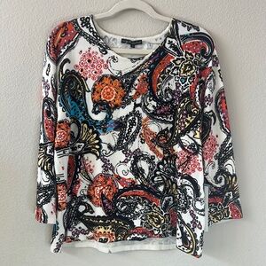 Pierri New York Multicolor Paisley Sweater